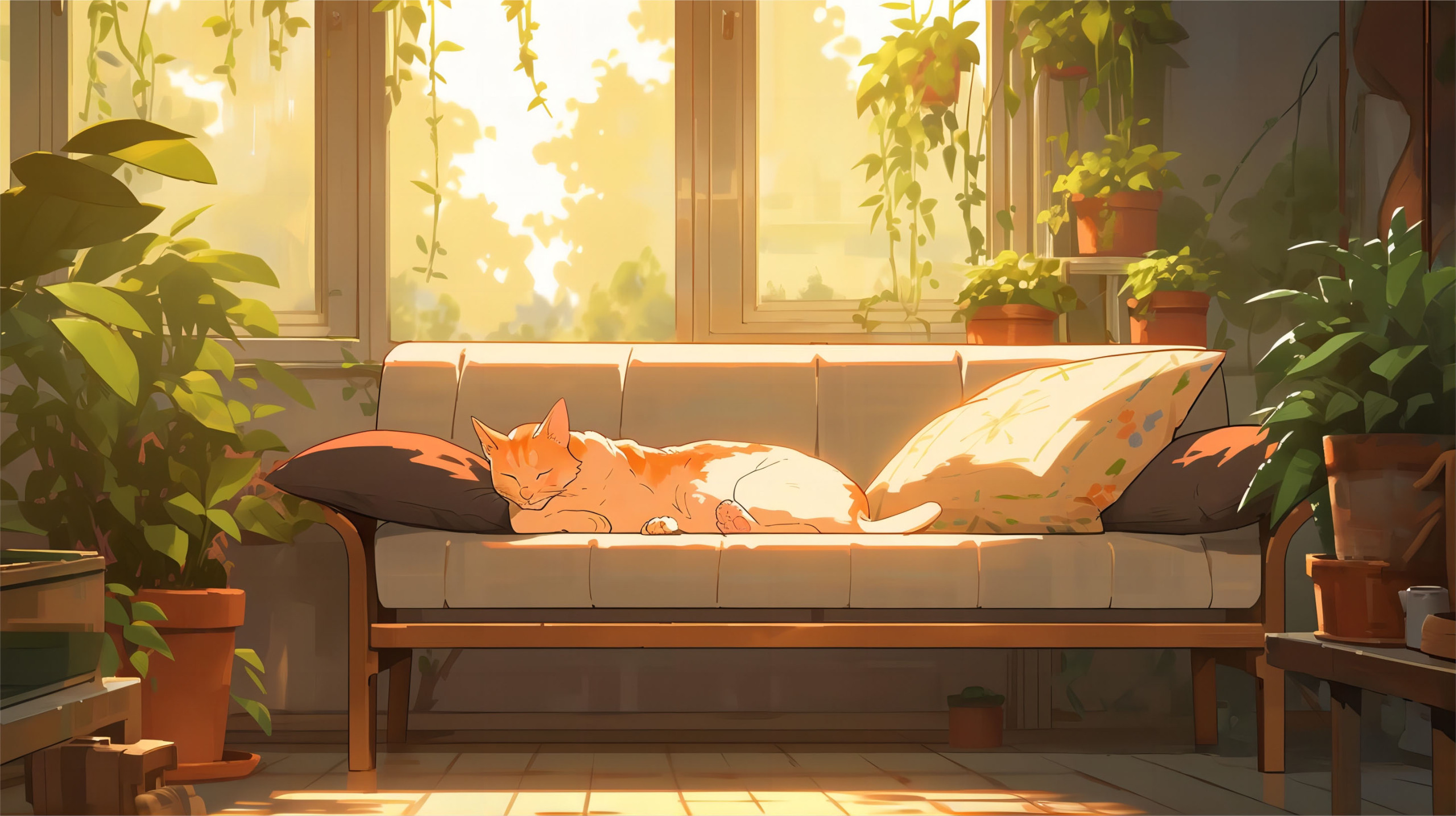 橘猫午睡